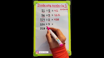 Divide any number by 5 | Division trick