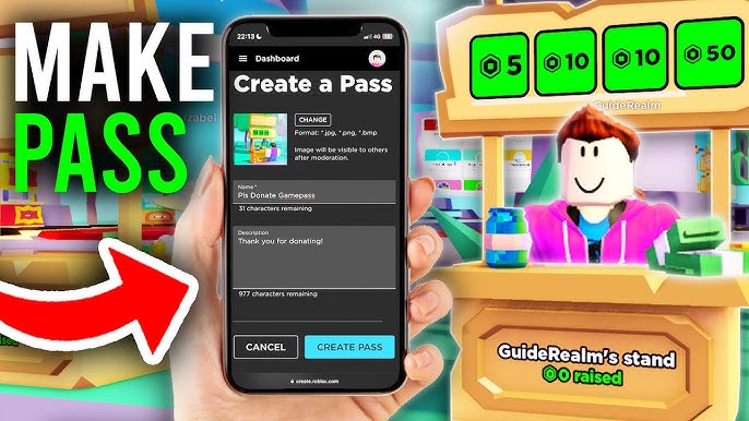 How to make a gamepass on roblox mobile#mobile #roblox #robloxtutorial