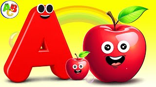 A Is For Apple Learn Abc A To Z Alphabet & Phonics Song Nursery Rhymes For Kids Abc Song