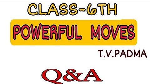 🔴POWERFUL MOVES||CLASS-6TH ||ENGLISH ALIVE