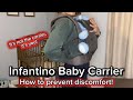 Infantino Baby Carrier -- Do this to prevent back pain!