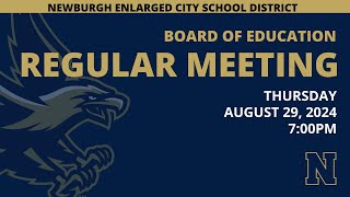 BOE Regular Meeting - August 29, 2024 - 7:00PM