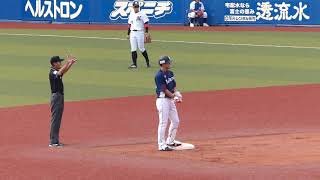 20180922 2回表 9木村文紀選手の同点タイムリーヒット