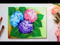 STEP by STEP Hydrangea Flower Painting for Beginners using Easy Techniques