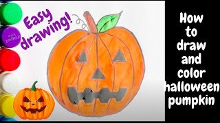 How to draw and color a Halloween pumpkin ๐/step by step drawing. / Draw with Sumi |trick or treat How to draw and color a Halloween pumpkin ๐/step by step drawing. / Draw with Sumi |trick or treat