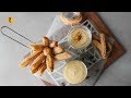 Churros with Coffee Custard Sauce Recipe By Food Fusion
