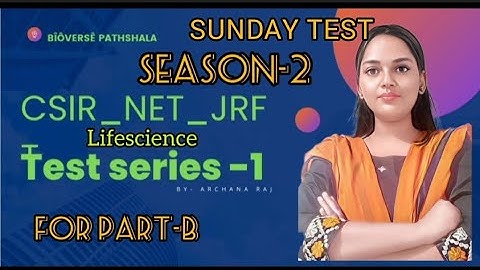 CSIR NET Test Series | Unit 1 | Free Test Series | Unit Wise Test Series |#csir #lifescience #gate
