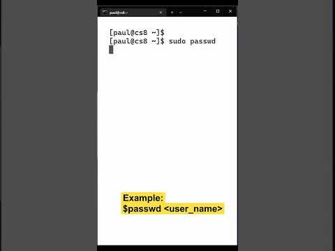 How to Change Password in Linux? | Linux Passwd Command | Linux Basics Admin in 1 min