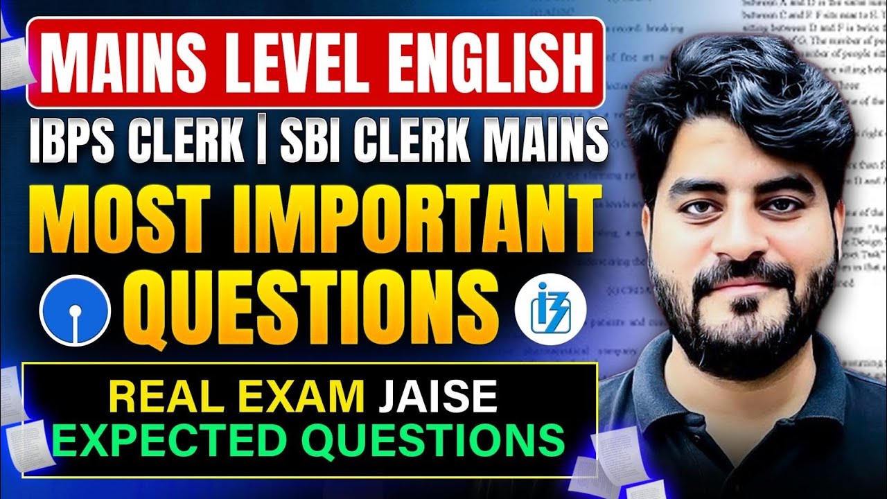 Most Important English Questions | SBI Clerk Mains & IBPS Clerk Mains 2025 | By Vishal Sir