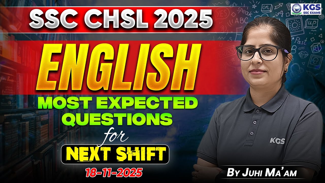 SSC CHSL 2025 English Most Expected Questions | Class 02 | SSC CHSL ...