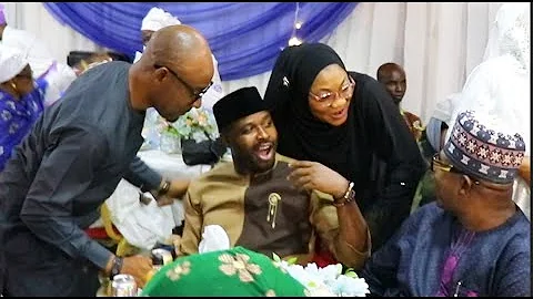 See How People Surround Femi Adebayo And His Father Oga Bello At Mercy Aigbe’s Husband’s Ramadan.