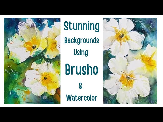 Stunning Backgrounds Using Brusho & Watercolour 