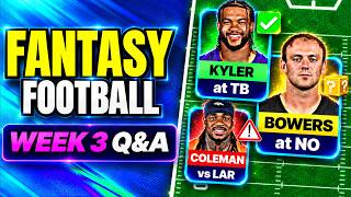 Details Week 3 Start / Sit - Fantasy Football Rankings Q&A Update