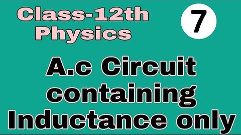 A.c circuit containing Inductance only | Class 12 Physics| Cbse/Hbse/IIT-JEE/NEET