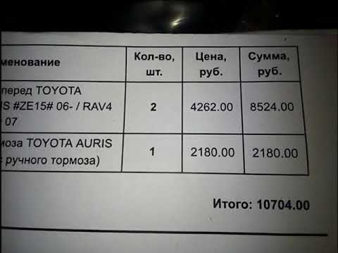 Обзор тросик ручника и ступичный подшипник Toyota Auris