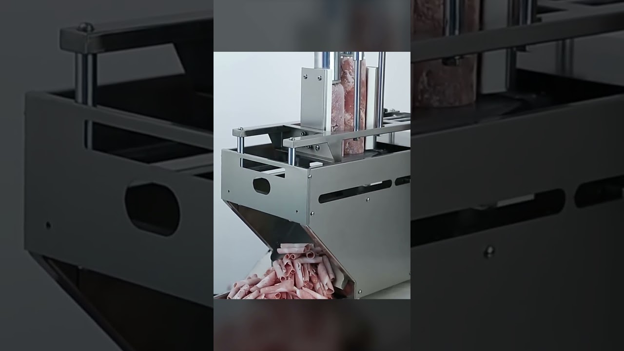 Double roll frozen meat slicer for restaurants
