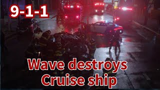 9-1-1 (2024) A Gigantic Tidal Wave capsizes a luxury liner. Season 7 Episode 2 RECAP!