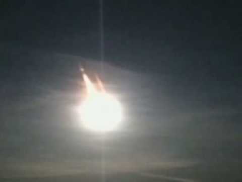 Join us on Facebook at on.fb.me and Follow us on twitter at twitter.com A massive fireball meteor or UFO has fallen from the sky filmed by a police-car in the Alberta Province, Canada