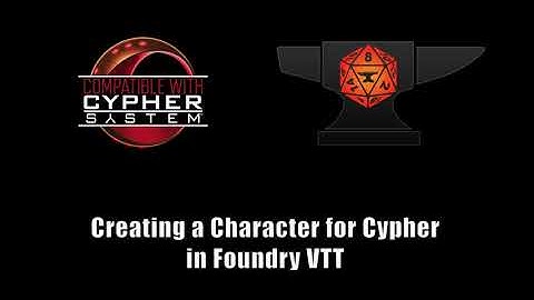 Cypher System in Foundry VTT Demo Character Creation – Harold Hannover