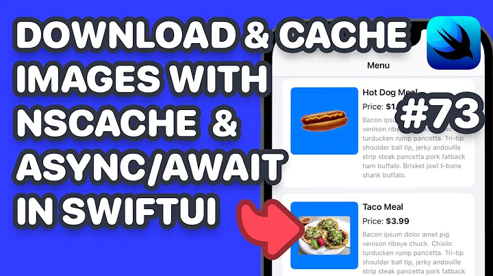 Cache images in SwiftUI with NSCache (Download images with Async/Await, Cache Image From API)