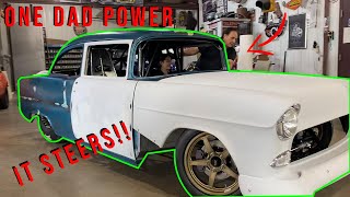 Drivers Compartment Fitted and the Steering Works!!  55 Build  Video 16