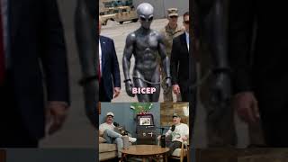 Why is the alien with Trump so jacked? #ufo #uap #alien #aliens
