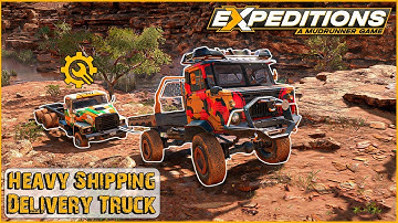 EXPEDITIONS A MudRunner Game Gameplay Walkthrough Part 2 - Mission Heavy Shipping