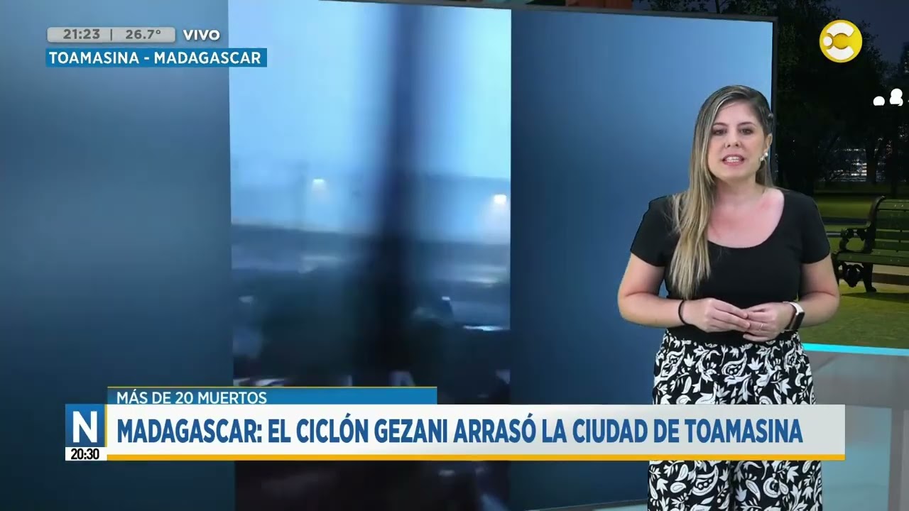 Madagascar: el ciclón Gezani arrasó la ciudad de Toamasina | N20:30 | 11-02-26