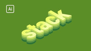 Stack Text Effect || Adobe Illustrator CC