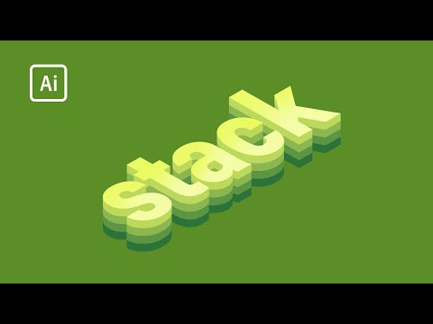 Stack Text Effect || Adobe Illustrator CC