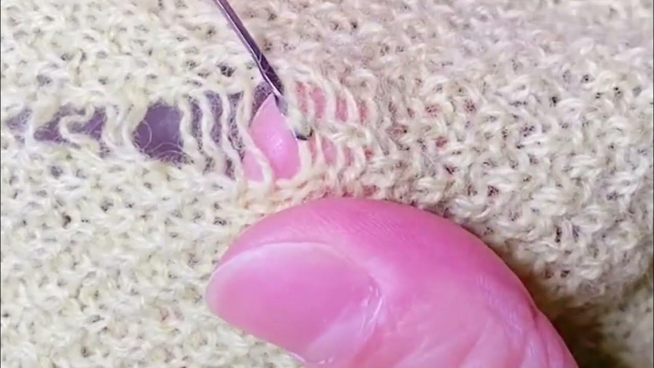 Very useful tutorial for repairing holes in cashmere sweaters for beginners YouTube