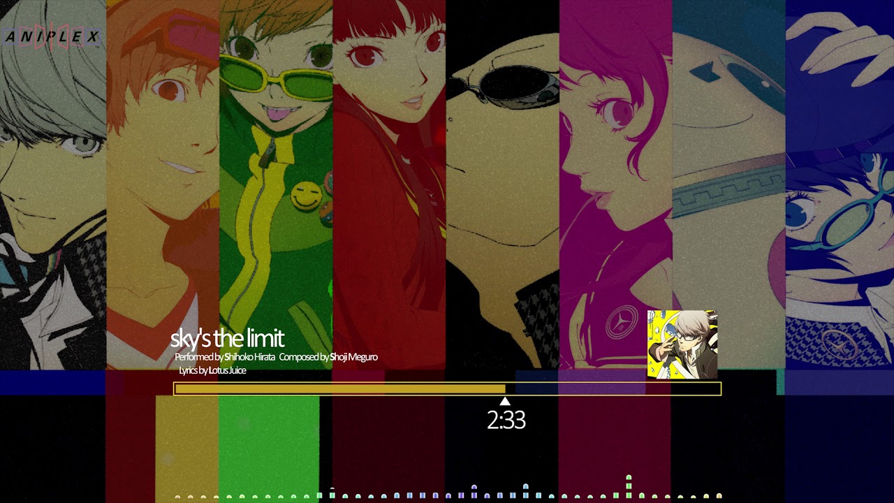 Listen Hirata Shihoko Sky S The Limit Lyrics Persona 4 The Animation