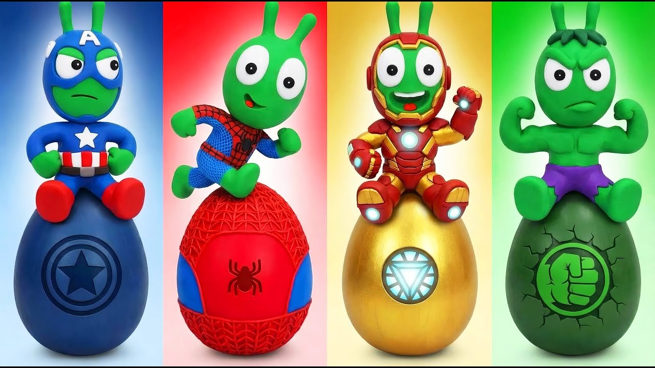 Pea Pea Huevos Sorpresa de Superhéroes | Descubre Secretos Increíbles 🥚🦸‍♂️