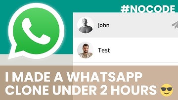 I Built A WhatsApp Clone Under 2 Hours w/o Code