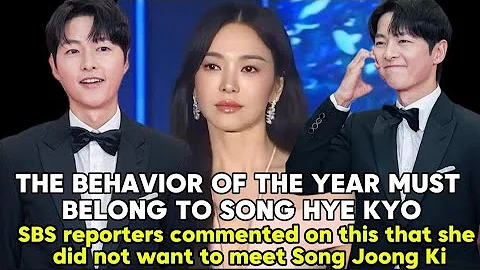 THE BEHAVIOR OF THE YEAR MUST BELONG TO SONG HYE KYO. - DayDayNews