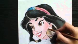 Speed drawing : Princess Jasmine. Как нарисовать принцессу Жасмин.