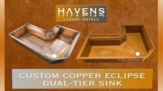Custom Copper Eclipse Dual-Tier Sink