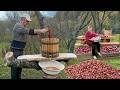 Baking Apple Pie and Making Fresh Cider in the Countryside