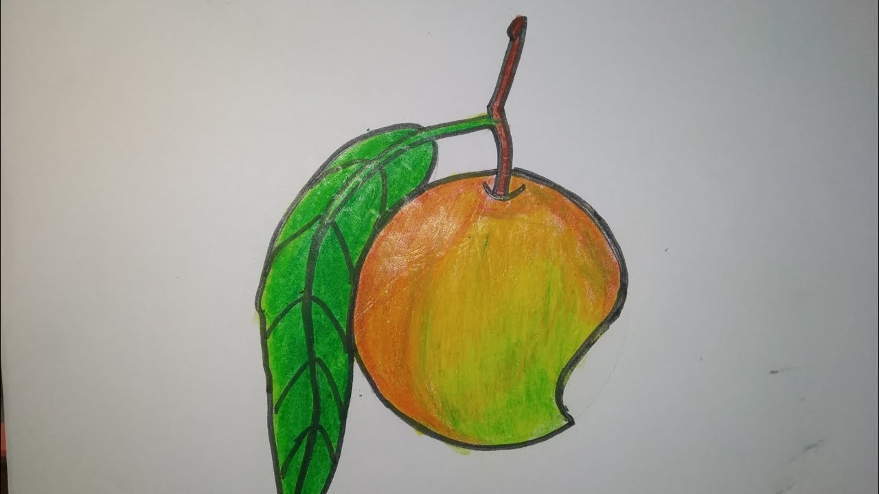 খুব সহজে আম আঁকা। Draw a Mango very easily. - YouTube