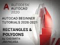 How to Create Rectangles &amp; Polygons in Autocad 2021 - (Basic Tutorials by CADSMITH)