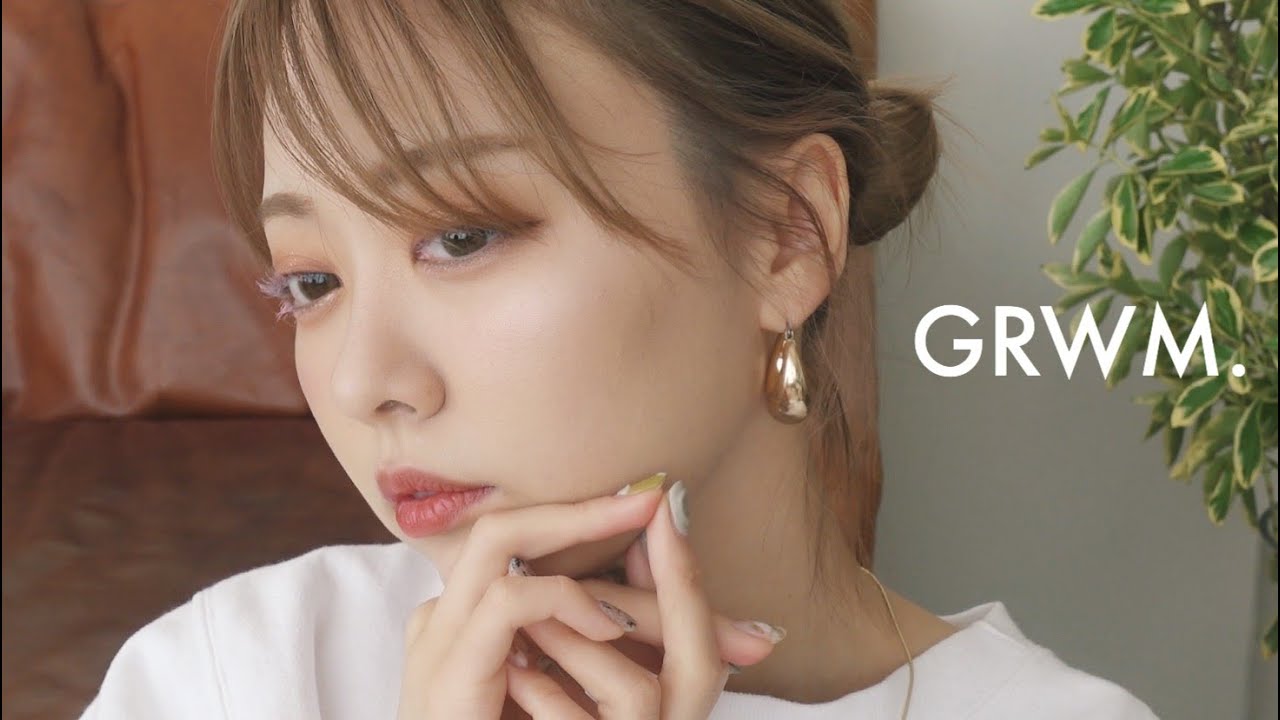 【GRWM】最新ピンクアイテムで透明感ベビーピンクメイク【カラーメイク】