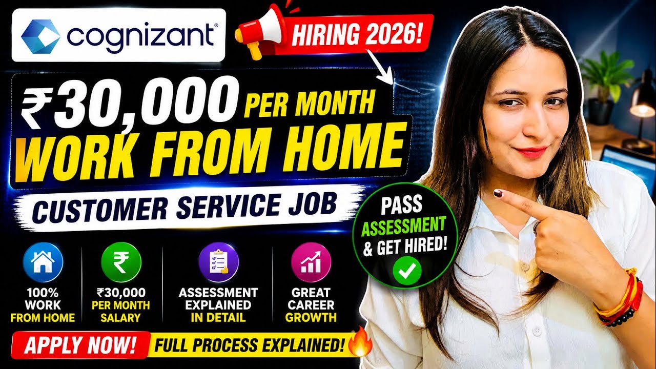 rewrite this title 🚨 Cognizant Hiring 2026 🔥 ₹30K/Month Work From Home Job | PASS Assessment + Apply Now! rewrite this title 🚨 Cognizant Hiring 2026 🔥 ₹30K/Month Work From Home Job | PASS Assessment + Apply Now!