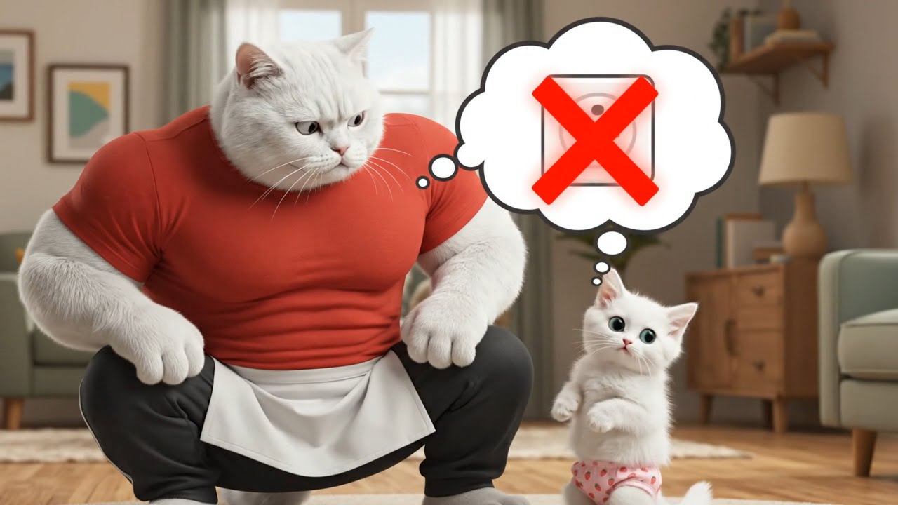 Muscle Cat Dad SAVES Tiny Kitten! ⚡️ Fire & Electrical Safety Rescue