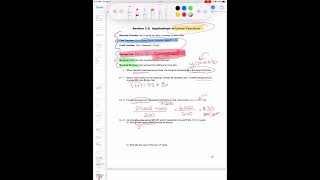 Business Applications of Linear Functions
