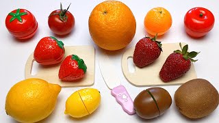 Cutting Fruit and Vegetable | Real vs Plastic Challenge ASMR screenshot 5