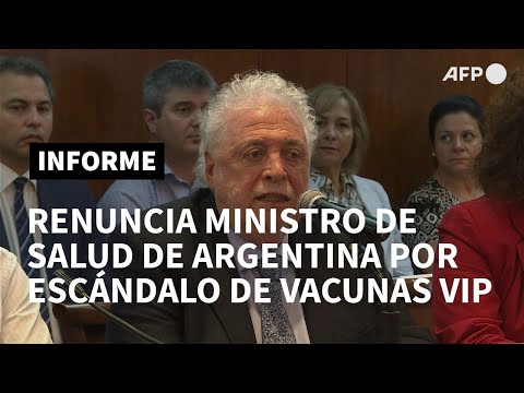 Ministro de Salud argentino renuncia tras escándalo de vacunaciones a sus allegados | AFP