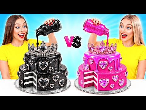 Black vs Pink Cake Decorating Challenge | Tasty Kitchen Hacks by Multi DO Joy