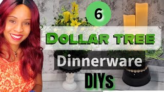 HiEnd Farmhouse Home Decor DIYs made with Dinnerware | Dollar Tree Crafts