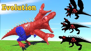 Spiderman T-rex Evolution vs Dinosaurs Fighting in Animal Revolt Battle Simulator screenshot 5