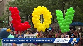 Thousands march through the streets of downtown Cincinnati in city's annual Pride parade